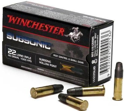 WINCHESTER .22 LR SUBSONIC 42 MAX 